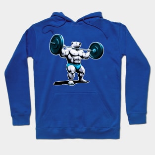 Power lifter Polar Bear Hoodie